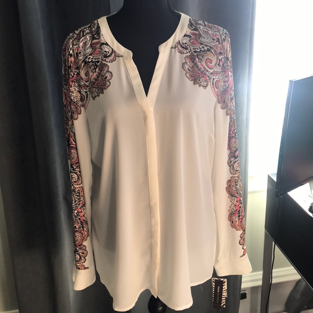 Brand new Dana Buchman long sleeve silky shirt.
